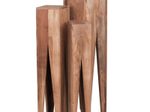 WOHNLING WL1.565 Beistelltisch (3er Set) Massiv-Holz Akazie 25 cm x 25 cm x 100 cm