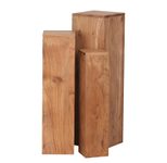 WOHNLING WL1.567 Beistelltisch (3er Set) Massiv-Holz Akazie 24 cm x 24 cm x 85 cm