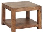 WOHNLING WL1.570 Couchtisch MUMBAI Massivholz Sheesham 60 cm x 60 cm x 45 cm