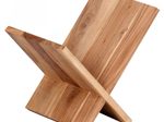 WOHNLING WL1.591 Zeitungsständer MUMBAI Massiv-Holz Akazie 29 cm x 28 cm x 31 cm