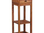 WOHNLING WL1.739 Beistelltisch MUMBAI Massiv-Holz Sheesham 35 cm x 35 cm x 90 cm