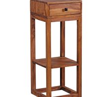 WOHNLING WL1.739 Beistelltisch MUMBAI Massiv-Holz Sheesham 35 cm x 35 cm x 90 cm