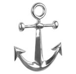 WOHNLING WL1.884 Dekofigur ANKER Aluminium poliert 62,5 cm