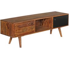 WOHNLING WL1.973 TV Lowboard REP Schwarz 140 cm x 35 cm x 45 cm