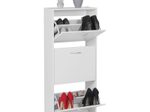 WOHNLING WL5.035 Schuhschrank Weiß 50 cm x 24 cm x 125 cm