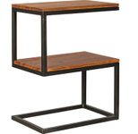 WOHNLING WL5.207 Beistelltisch AKOLA S-Form Sheesham 30 cm x 45 cm x 60 cm