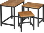 WOHNLING WL5.212 Beistelltisch AKOLA (3er Set) Sheesham 30 cm x 45 cm x 45 cm