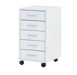 WOHNLING WL5.273 Rollcontainer Weiß 33 cm x 38 cm x 63 cm