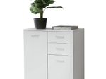 WOHNLING WL5.287 Kommode Weiß 71 cm x 36 cm x 78 cm