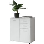 WOHNLING WL5.287 Kommode Weiß 71 cm x 36 cm x 78 cm