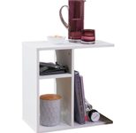 WOHNLING WL5.315 Beistelltisch Weiß 50 cm x 30 cm x 50 cm