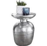 WOHNLING WL5.442 Beistelltisch Silbern 36 cm x 36 cm x 46 cm