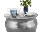 WOHNLING WL5.454 Couchtisch KARAM Silbern 60 cm x 60 cm x 30 cm