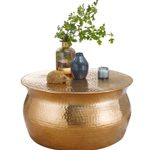 WOHNLING WL5.456 Couchtisch KARAM Gold 60 cm x 60 cm x 30 cm