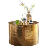 WOHNLING WL5.483 Couchtisch RAHI Gold 61 cm x 61 cm x 40 cm