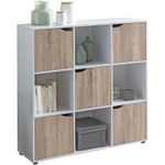 WOHNLING WL5.526 Sideboard Bücherregal Weiß 89 cm x 29 cm x 91 cm