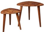 WOHNLING WL5.574 Design Satztisch Sheesham 60 cm x 60 cm x 54 cm