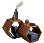 WOHNLING WL5.672 Beistelltisch 2er Set Sheesham 30 cm x 46 cm x 40 cm