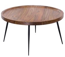 WOHNLING WL5.678 Couchtisch Sheesham 75 cm x 75 cm x 39 cm