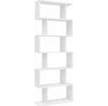 WOHNLING WL5.691 Bücherregal Weiß 70 cm x 24 cm x 191 cm