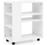WOHNLING WL5.694 Regalwagen mit Rollen Weiß 60 cm x 35 cm x 75 cm