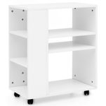 WOHNLING WL5.694 Regalwagen mit Rollen Weiß 60 cm x 35 cm x 75 cm