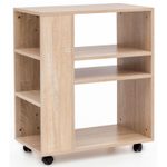 WOHNLING WL5.695 Regalwagen mit Rollen Sonoma 60 cm x 35 cm x 75 cm