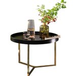 WOHNLING WL5.763 Couchtisch EVA Schwarz 58 cm x 58 cm x 42 cm