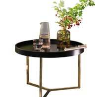 WOHNLING WL5.763 Couchtisch EVA Schwarz 58 cm x 58 cm x 42 cm