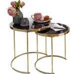 WOHNLING WL5.769 Design Satztisch COMO Schwarz 50 cm x 50 cm x 50 cm