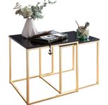 WOHNLING WL5.787 Satztisch CHUR, Gold-Schwarz
