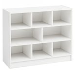 WOHNLING WL5.819 Bücherregal Weiß 80 cm x 30 cm x 69 cm