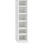 WOHNLING WL5.836 CD-Regal Weiß 21 cm x 20 cm x 90 cm