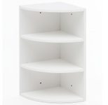 WOHNLING WL5.843 Eckregal Weiß 30 cm x 30 cm x 60 cm