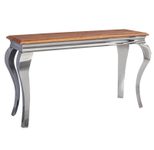 WOHNLING WL5.946 Konsolentisch Silbern 42 cm x 130 cm x 76 cm