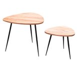 WOHNLING WL5.977 Satztisch (2er Set) Akazie 60 cm x 60 cm x 51 cm