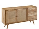 WOHNLING WL6.159 Design Sideboard Braun 140 cm x 40 cm x 75 cm