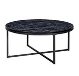 WOHNLING WL6.247 Couchtisch Schwarz 80 cm x 80 cm x 35 cm