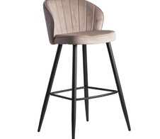 WOHNLING Barhocker WL6.291 Samt beige