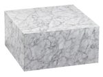 WOHNLING WL6.320 Couchtisch MONOBLOC Weiß (Marmor) 60 cm x 60 cm x 30 cm