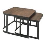 WOHNLING WL6.341 Couchtisch (2er Set) Schwarz 60 cm x 60 cm x 40 cm