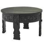 WOHNLING WL6.349 Design Couchtisch Schwarz Mango 60 cm x 60 cm x 36 cm