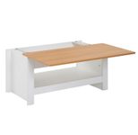 WOHNLING WL6.382 Couchtisch Weiß 85 cm x 47 cm x 45 cm