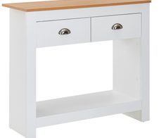 WOHNLING WL6.386 Konsolentisch Weiß 85 cm x 35 cm x 76 cm