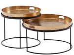 WOHNLING WL6.461 Couchtisch (2er Set) Gold 56 cm x 56 cm x 33 cm