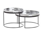 WOHNLING WL6.462 Couchtisch (2er Set) Silbern 56 cm x 56 cm x 33 cm