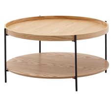 WOHNLING WL6.491 Couchtisch Braun 78 cm x 78 cm x 40 cm