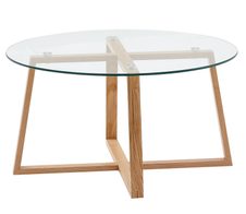 WOHNLING WL6.495 Couchtisch Braun 78 cm x 78 cm x 41 cm