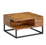 WOHNLING WL6.535 Couchtisch Sheesham 60 cm x 60 cm x 35 cm