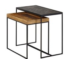 WOHNLING WL6.636 Wohnzimmertisch (2er Set) Mango 60 cm x 30 cm x 50 cm